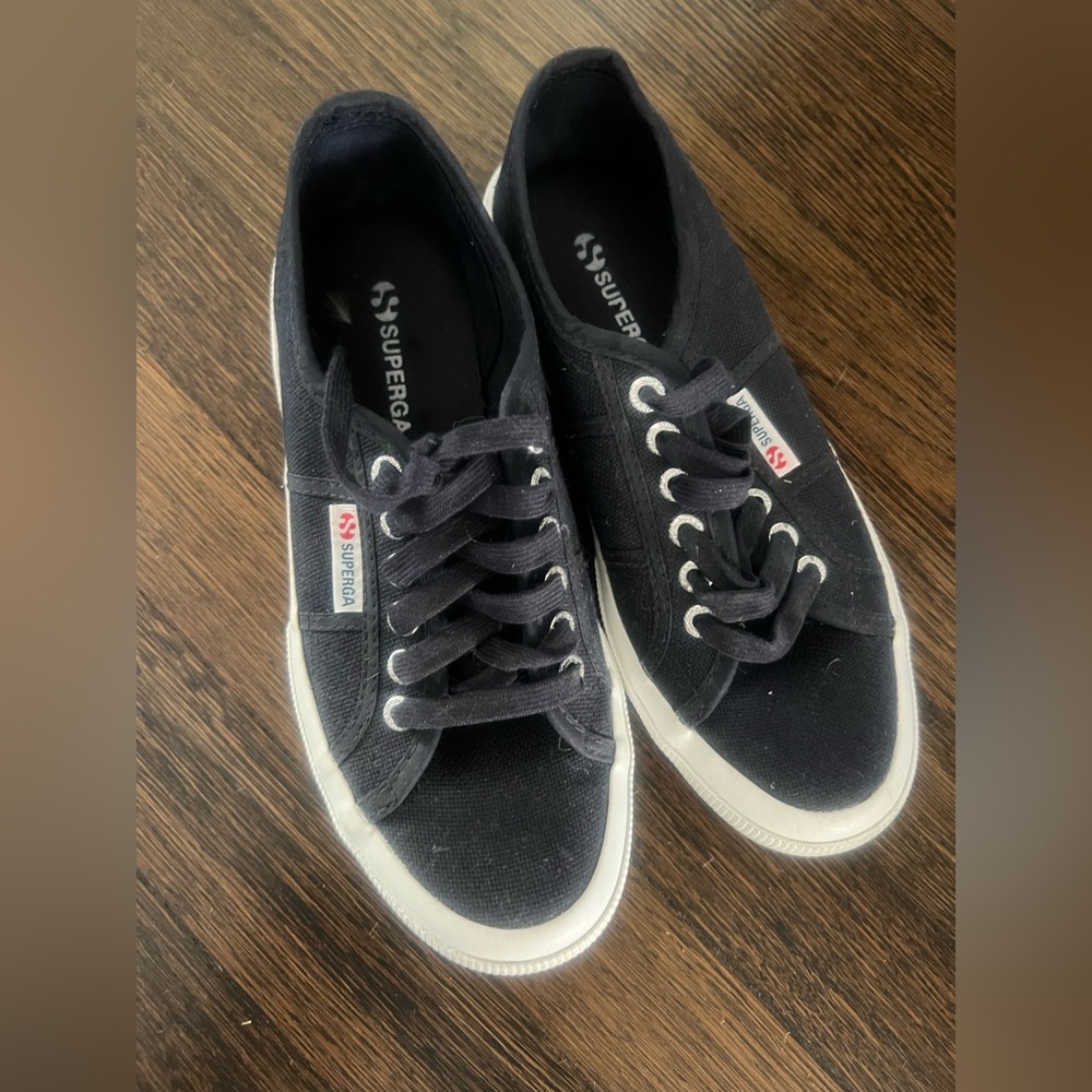 Superga Women’s Navy Canvas Sneakers